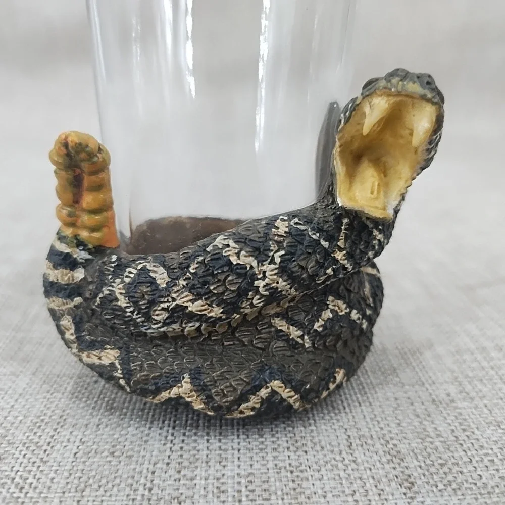 Rattlesnake Shot Glass 3 3/4
